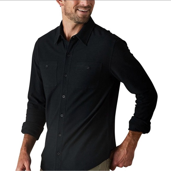The Normal Brand Sequoia Jacquard Black Button Down Shirt - Picture 3 of 8
